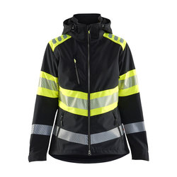 BLÅKLÄDER naisten Highvis softshell-takki musta/huomiokelt.